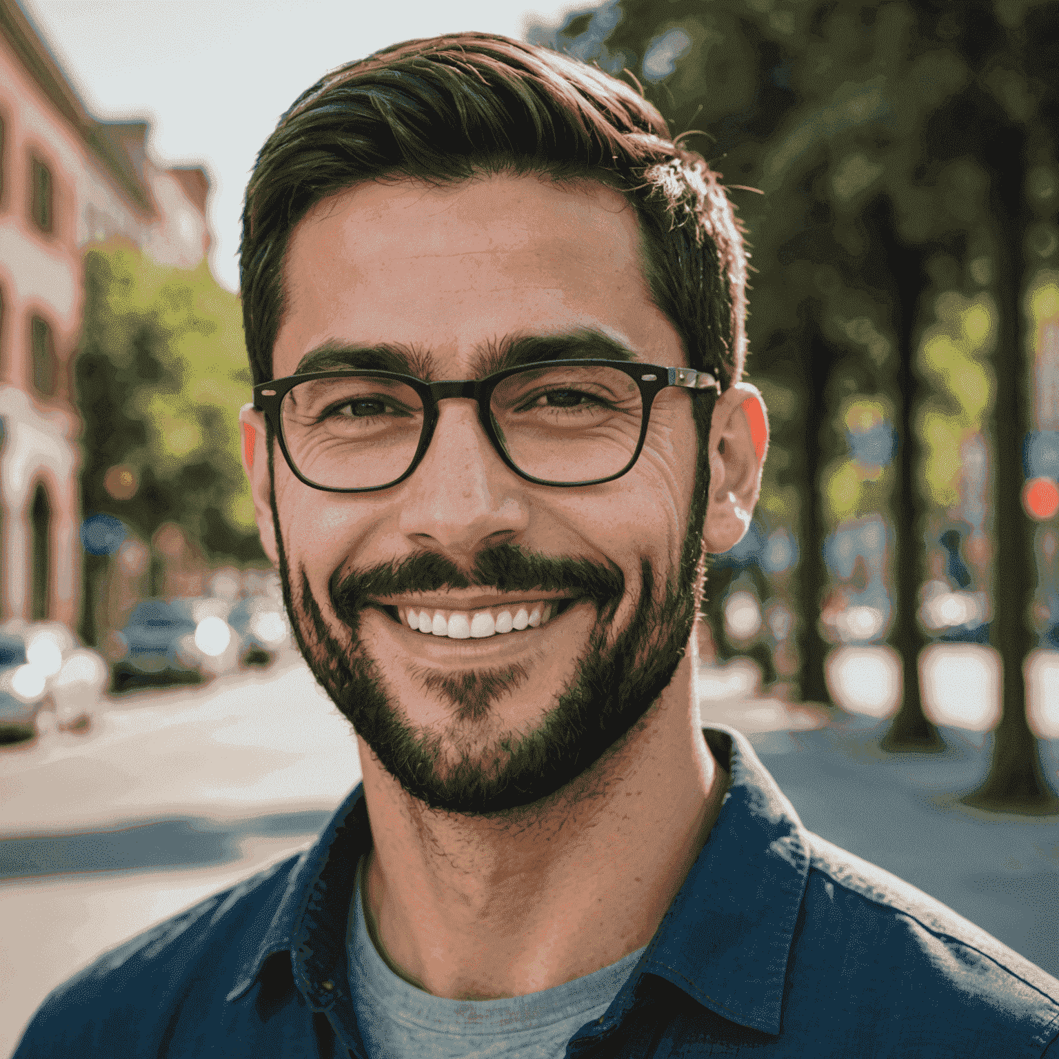 Foto de perfil de Juan, un hombre de unos 30 años con gafas y barba corta, sonriendo a la cámara