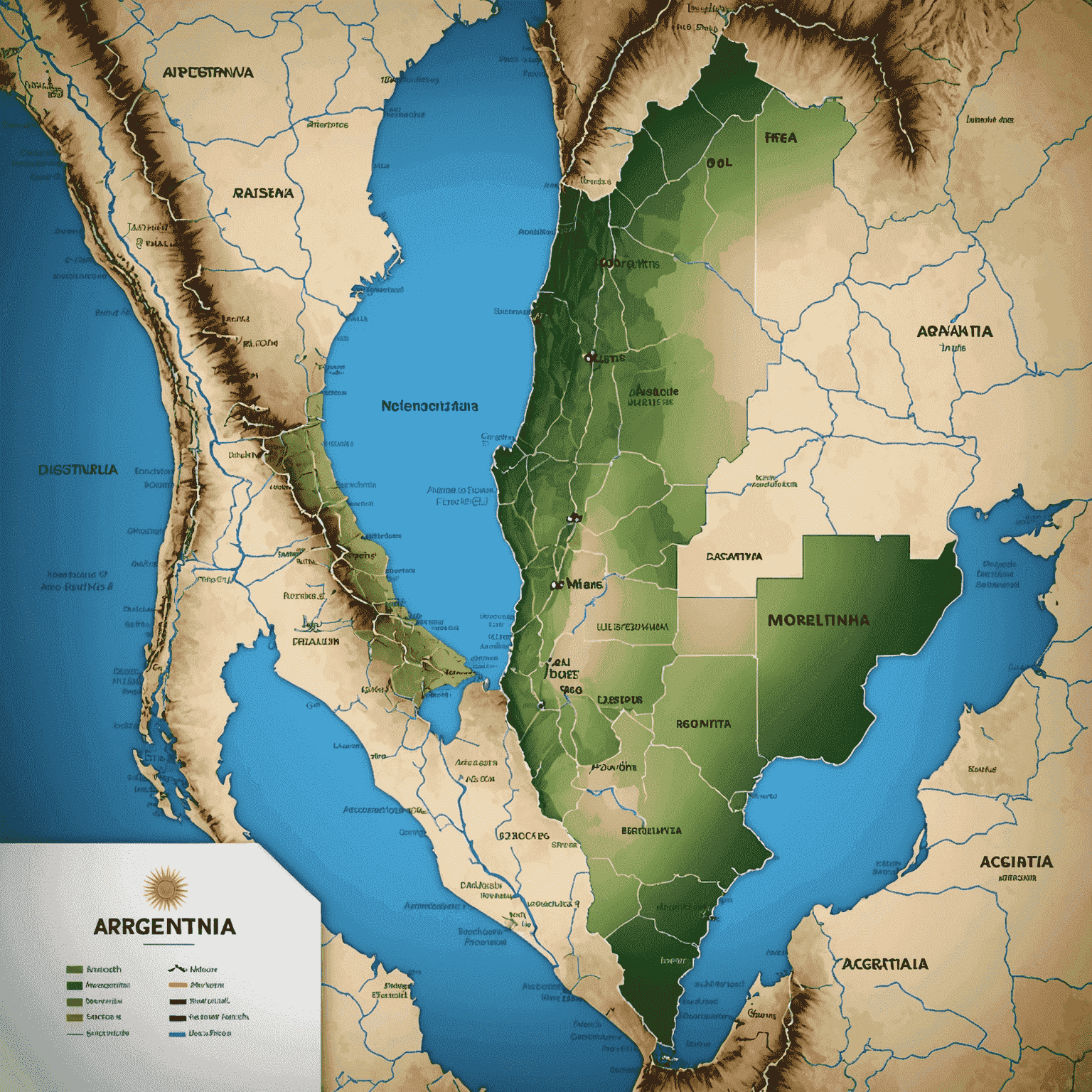 Mapa de Argentina con áreas sombreadas que muestran la cobertura de la red móvil